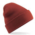 Beechfield Original Cuffed Beanie - B45 in rust on a white background