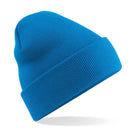 Beechfield Original Cuffed Beanie - B45 in sapphire blue on a white background