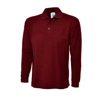 Buy maroon Long Sleeve Polo Shirt - UC113