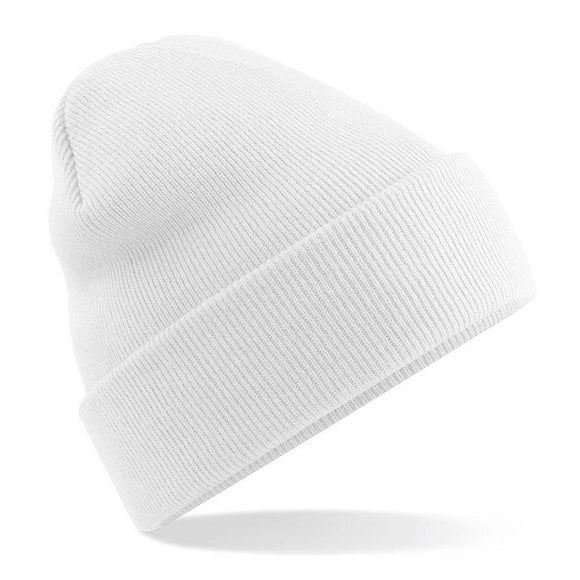 Beechfield Original Cuffed Beanie - B45 in white on a white background