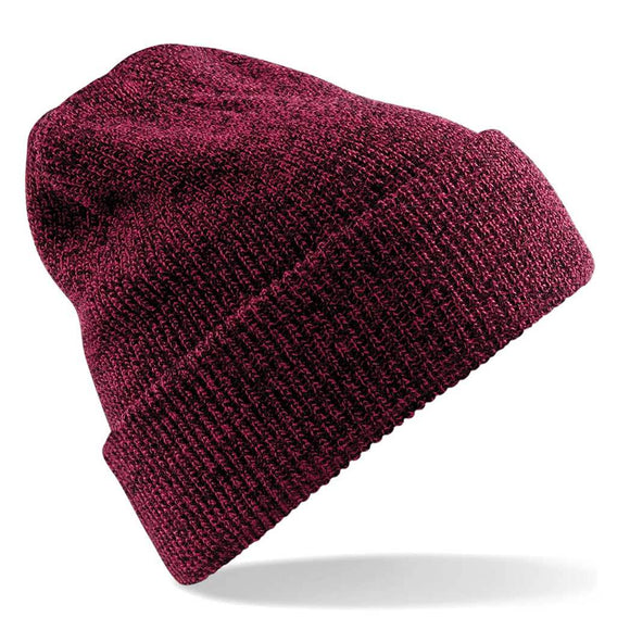 Beechfield Heritage Beanie - B425 in Antique burgundy on a white background