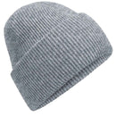 Beechfield Classic Engineered Deep-Cuffed Beanie - B385R in Ash on a white background