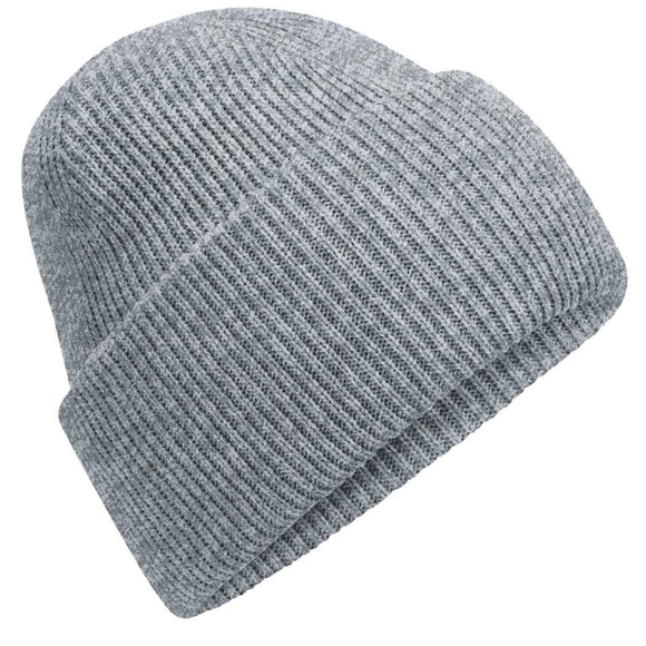 Beechfield Classic Engineered Deep-Cuffed Beanie - B385R in Ash on a white background