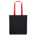 Nutshell Varsity Cotton Shopper - RL150 in black with fire red handles against a white background