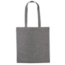 Nutshell Recycled Cotton Shopper - RL600 black marl tote bag on a white background