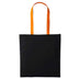 Nutshell Varsity Cotton Shopper - RL150 in black with orange handles against a white background