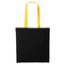 Nutshell Varsity Cotton Shopper - RL150 in black with sunflower yellow handles against a white background