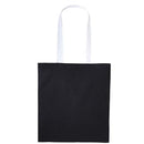 Nutshell Varsity Cotton Shopper - RL150 in black with white handles against a white background