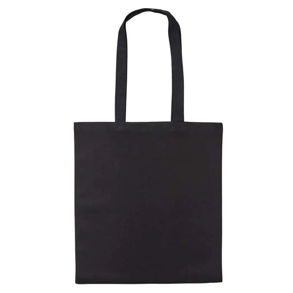 Nutshell Recycled Cotton Shopper - RL600 black tote bag on a white background