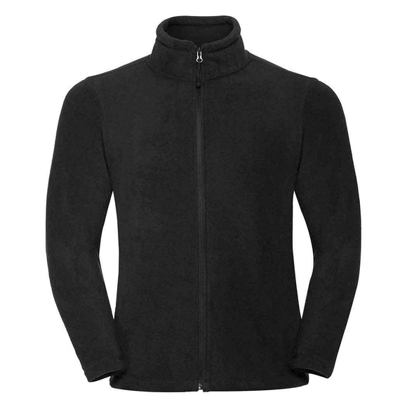 Russell Full-Zip Outdoor Fleece - 870M in black on a white background.