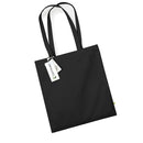 Black Beechfield EarthAware® Organic Bag For Life - W801 tote bag on a white background