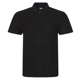 Pro RTX Pro polo shirt in black on a white background. RX101 