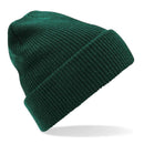 Beechfield Heritage Beanie - B425 in bottle green on a white background