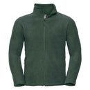 Russell Full-Zip Outdoor Fleece - 870M in bottle green on a white background.