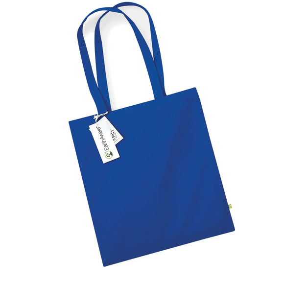 Bright royal Beechfield EarthAware® Organic Bag For Life - W801 tote bag on a white background