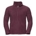Russell Full-Zip Outdoor Fleece - 870M in burgundy on a white background.