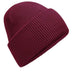 Beechfield Classic Engineered Deep-Cuffed Beanie - B385R in burgundy on a white background