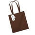 Cappuccino brown Beechfield EarthAware® Organic Bag For Life - W801 tote bag on a white background