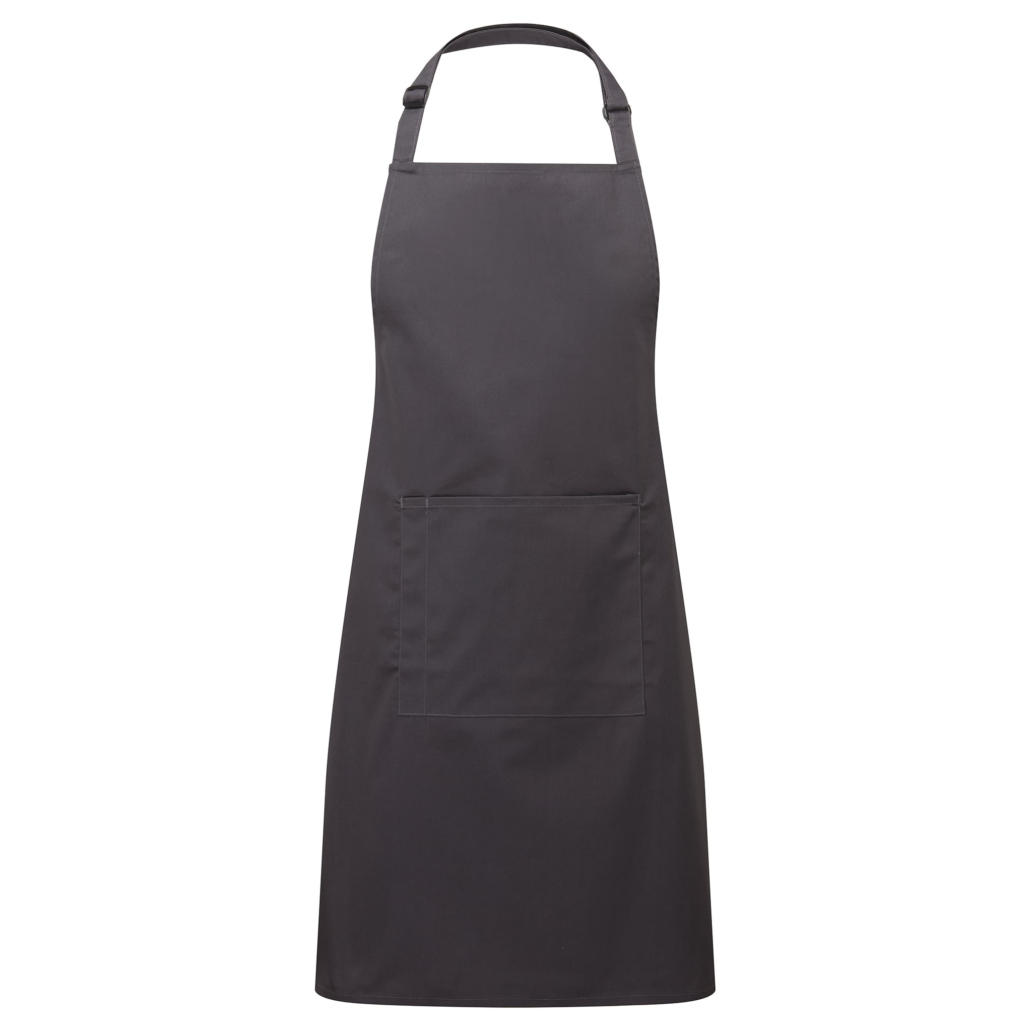 Buy charcoal Colours Bib Apron with Pocket - PR154