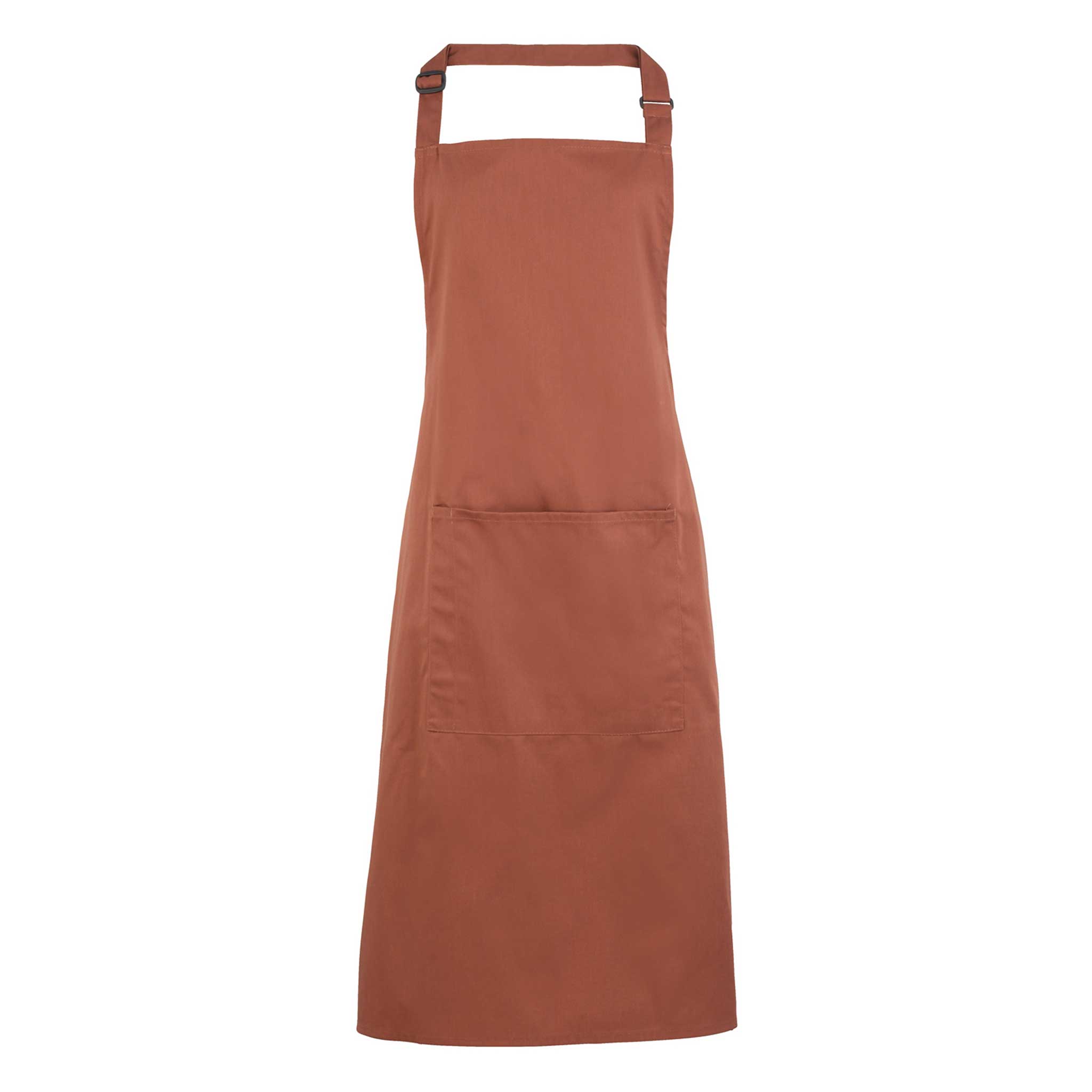 Buy chestnut Colours Bib Apron with Pocket - PR154