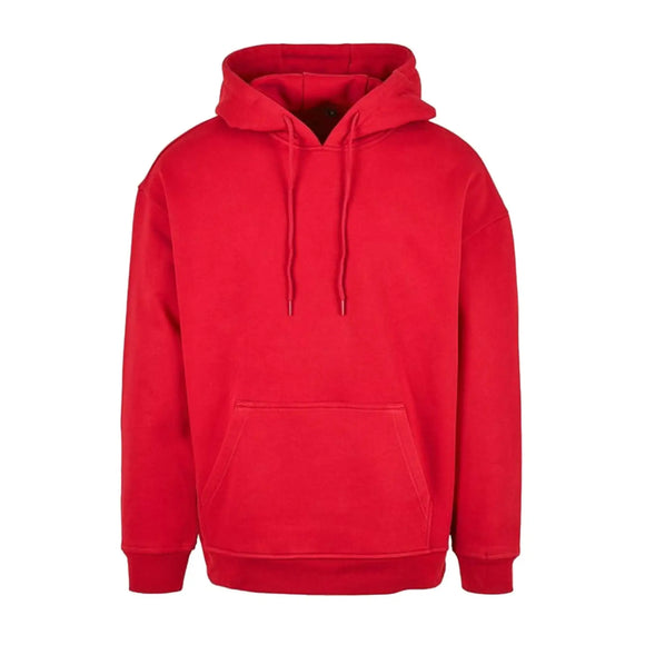 Build your Brand Basic Oversize Hoodie - BB006 in city red against a white background