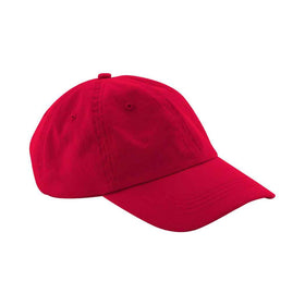 Beechfield Dad Cap - B653 in classic red on a white background