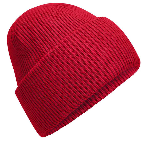 Beechfield Classic Engineered Deep-Cuffed Beanie - B385R in classic red on a white background