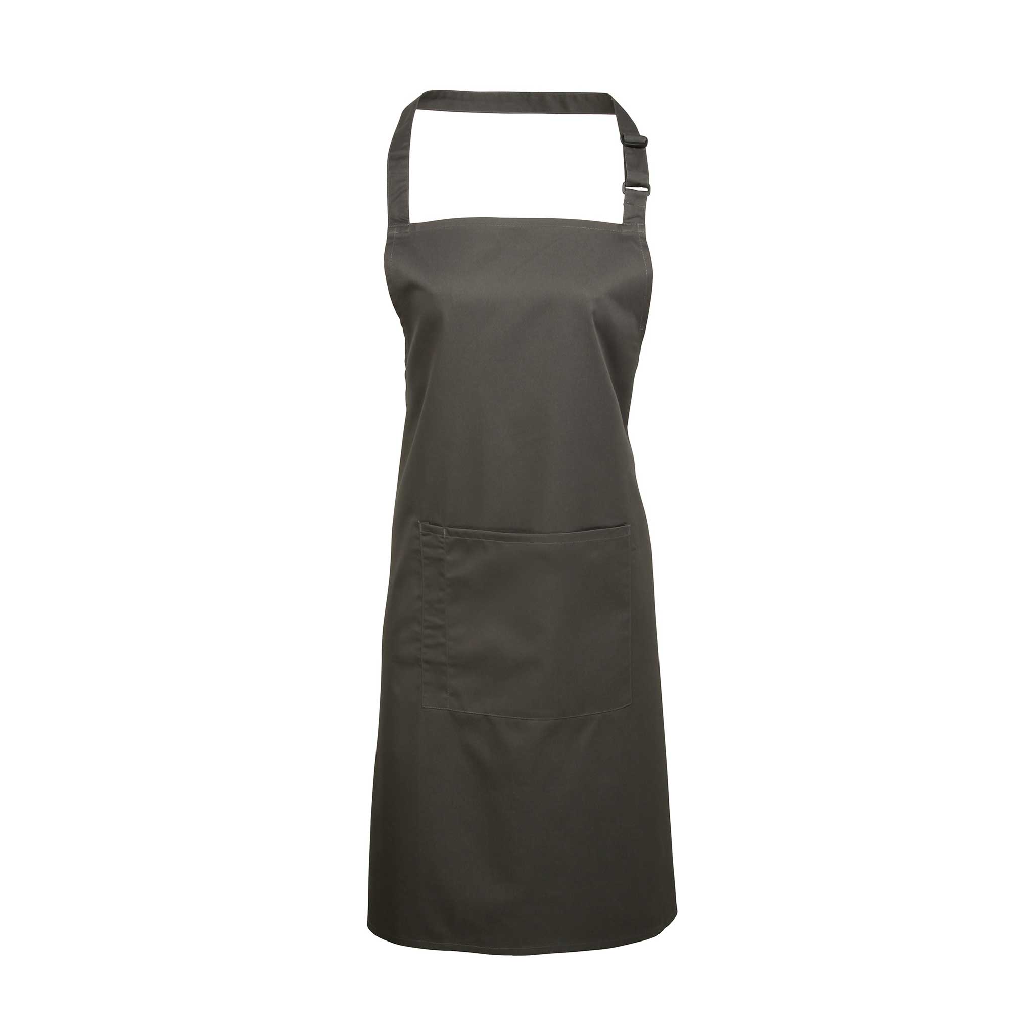 Buy dark-grey Colours Bib Apron with Pocket - PR154