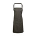 A dark grey bib apron with a neck strap and front pocket, displayed on a plain background. Colours Bib Apron with Pocket - PR154