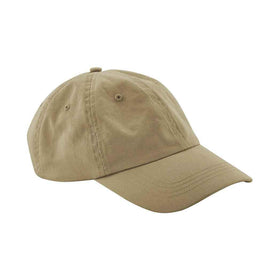 Beechfield Dad Cap - B653 in desert sand beige on a white background