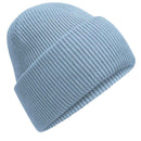 Beechfield Classic Engineered Deep-Cuffed Beanie - B385R in dusty blue on a white background