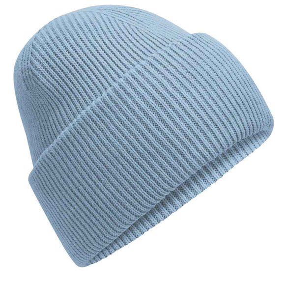 Beechfield Classic Engineered Deep-Cuffed Beanie - B385R in dusty blue on a white background