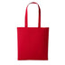 A fire red long handle tote bag made of cotton, displayed against a white background. Nutshell Cotton Shopper - RL100