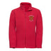 Red Full-Zip Fleece for Longridge C of E Primary School with school crest to the left chest area.