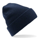 Beechfield Heritage Beanie - B425 in French navy on a white background