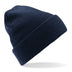 Beechfield Heritage Beanie - B425 in French navy on a white background