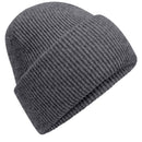 Beechfield Classic Engineered Deep-Cuffed Beanie - B385R in granite on a white background