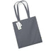 Graphite grey Beechfield EarthAware® Organic Bag For Life - W801 tote bag on a white background