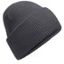 Beechfield Classic Engineered Deep-Cuffed Beanie - B385R in graphite grey on a white background