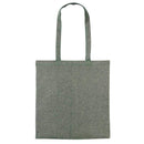 Nutshell Recycled Cotton Shopper - RL600 Green marl tote bag on a white background