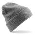 Beechfield Heritage Beanie - B425 in heather grey on a white background