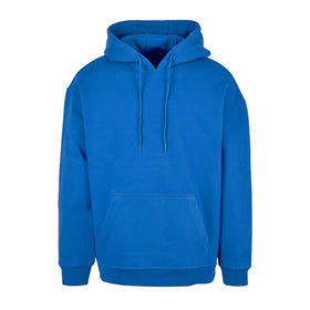 Build your Brand Basic Oversize Hoodie - BB006 in intense blue against a white background