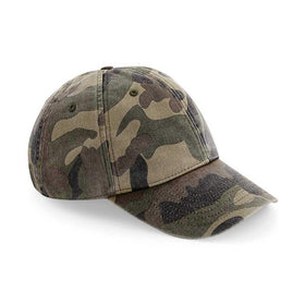 Beechfield Vintage Cap - B655 in vintage jungle camo on a white background