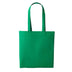 A Kelly green long handle tote bag made of cotton, displayed against a white background. Nutshell Cotton Shopper - RL100