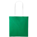 Nutshell Varsity Cotton Shopper - RL150 in kelly green with white handles against a white background