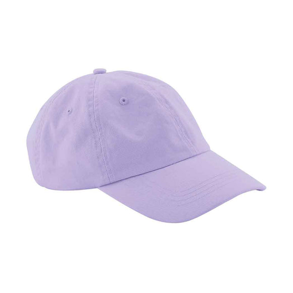 Beechfield Dad Cap - B653 in lavender on a white background