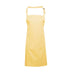 A lemon yellow bib apron with a neck strap and front pocket, displayed on a plain background. Colours Bib Apron with Pocket - PR154