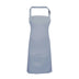 A light blue bib apron with a neck strap and front pocket, displayed on a plain background. Colours Bib Apron with Pocket - PR154