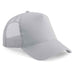 Beechfield B640 Light grey mesh trucker cap on a white background