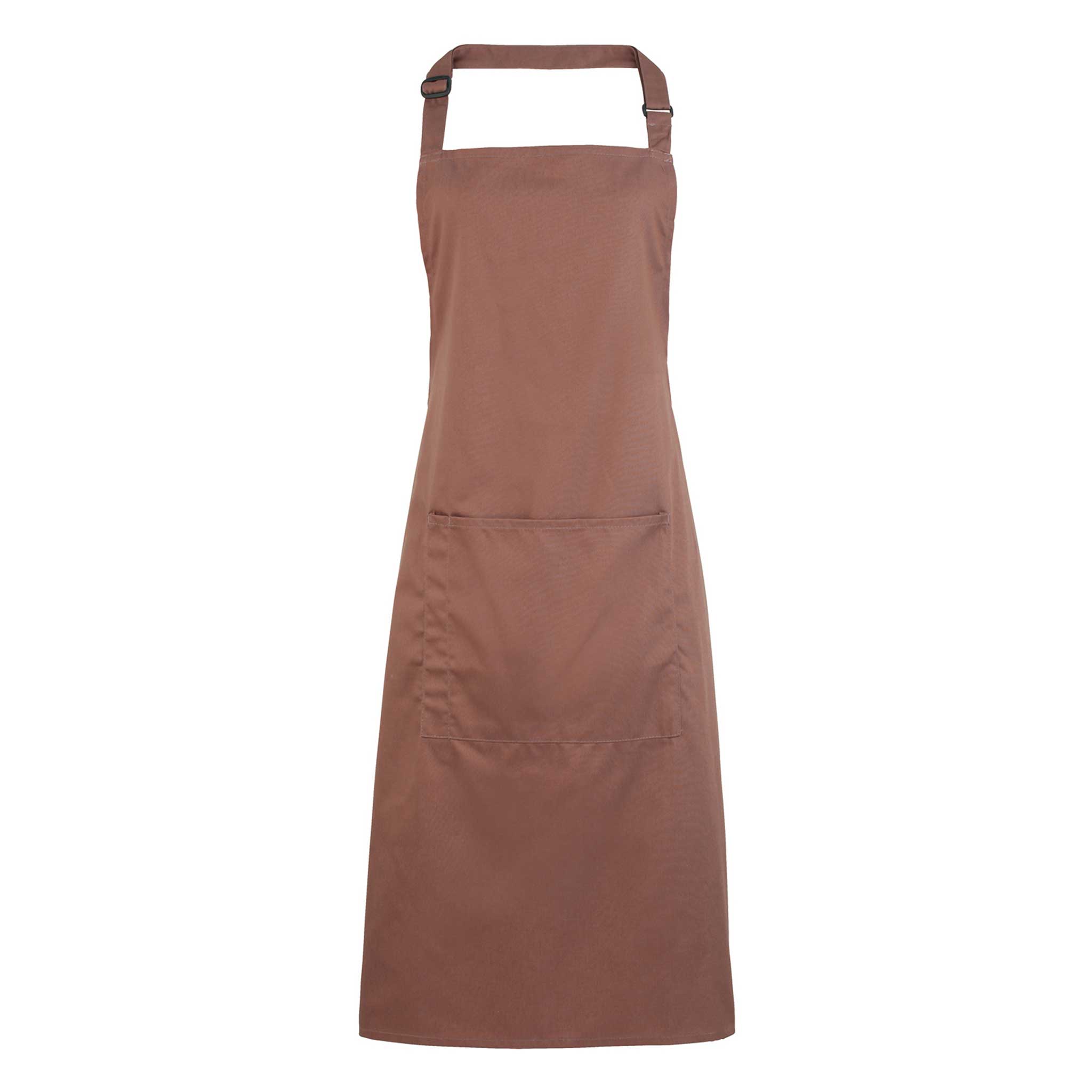 Buy mocha Colours Bib Apron with Pocket - PR154